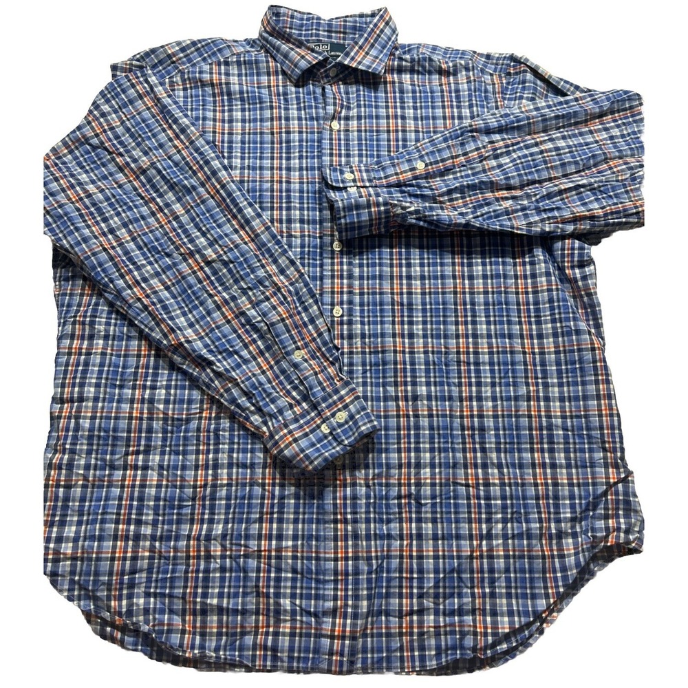 Polo Ralph Lauren Estate Red White & Blue Button Up Long Sleeve Mens 2XL‎ - Picture 7 of 9